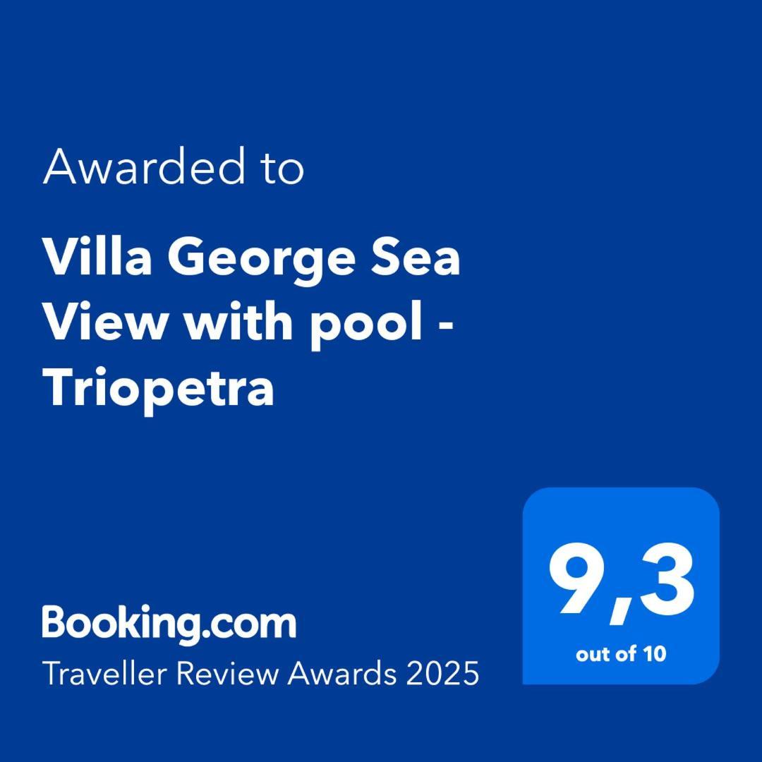 Villa George Sea View With Pool - Triopetra Exteriör bild